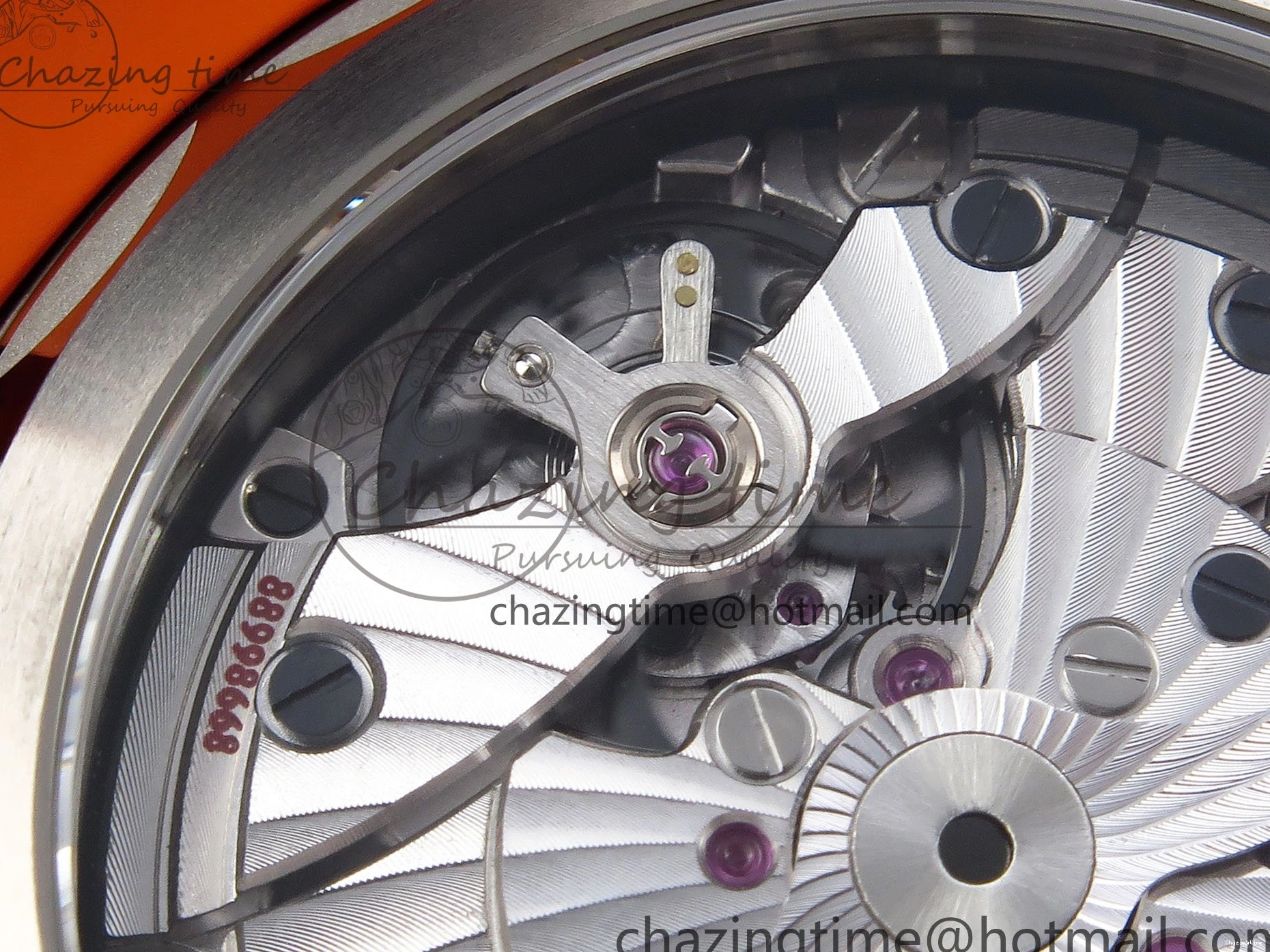 0311 Comfortable Planet Ocean 43.5mm SS VSF 1:1 Best Edition Black Orange Bezel Gray Dial on Nylon Strap A8900 Super Clone V 7730